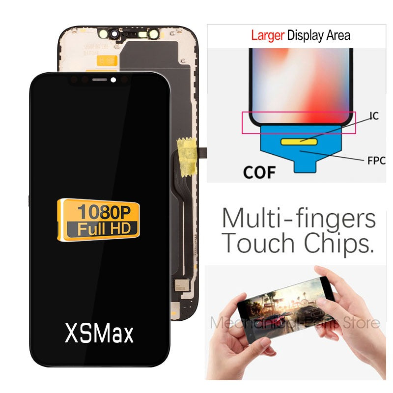 Allparts FHD Display For Ip X Xr Xs Max 11 12 Pro Max LCD Touch Screen Digitizer Replacement