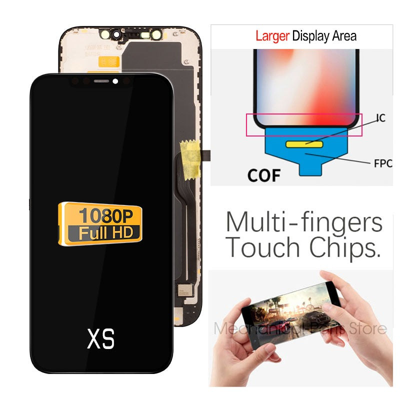 Allparts FHD Display For Ip X Xr Xs Max 11 12 Pro Max LCD Touch Screen Digitizer Replacement