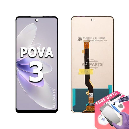 Allparts Display For Tecno Pova 3 Lf7n Lcd Touch Screen Digitizer Replacement