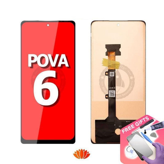 ALLPARTS Display for Tecno Pova 6 LCD Touch Screen Digitizer Replacement Not Supporting Fingerprint