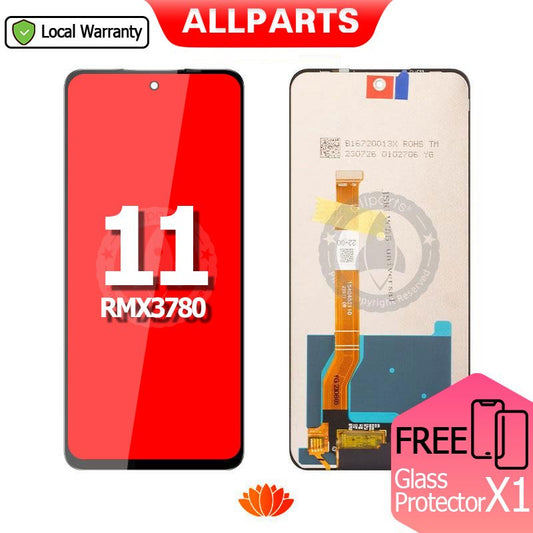 ALLPARTS Display for OPPO Realme 11 5G RMX3780 LCD Touch Screen Digitizer Replacement