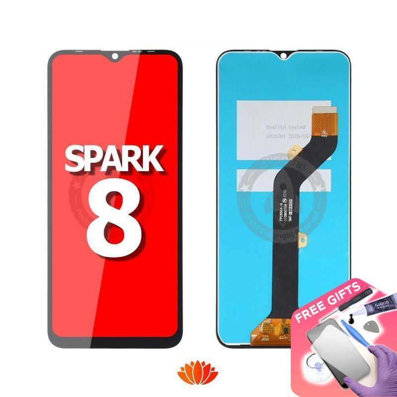 ALLPARTS Display for Tecno Spark 8 LCD Touch Screen Digitizer Replacement  KG6