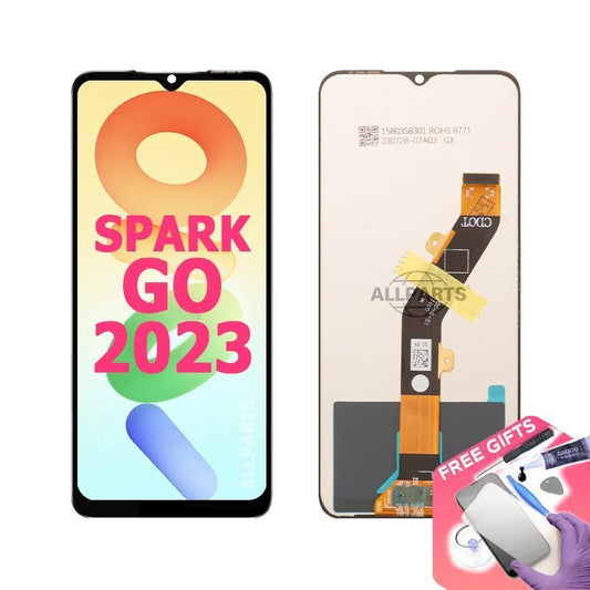Display for Tecno Spark Go 2023 LCD Touch Screen Digitizer Replacement with Frame