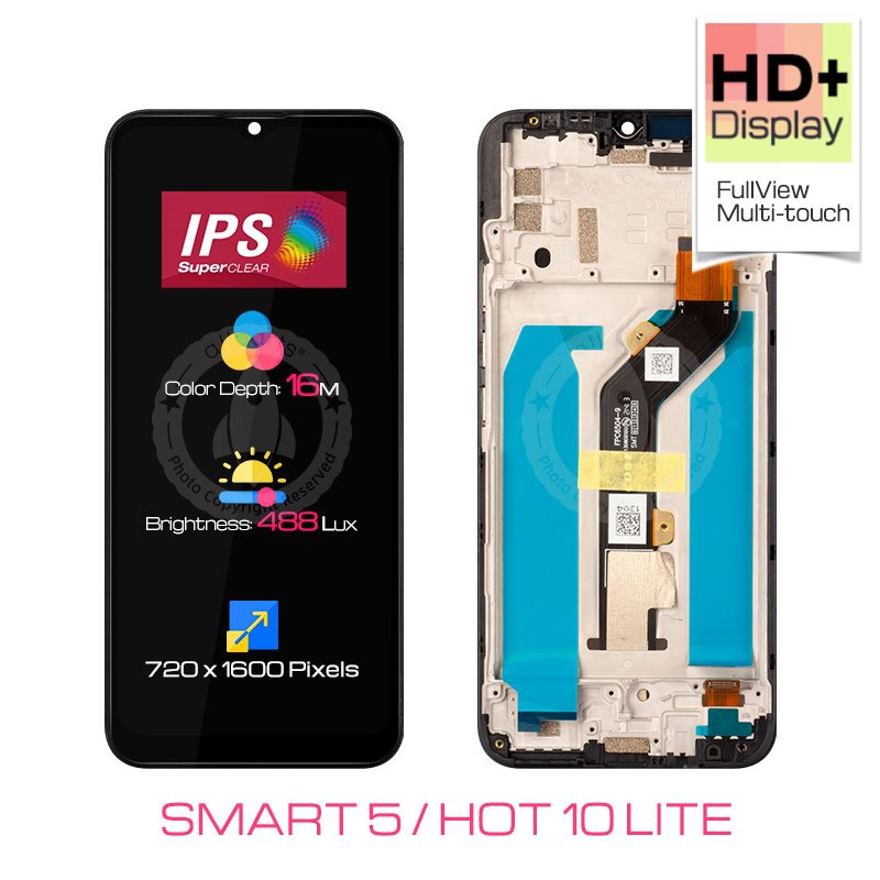 Display para sa Infinix Smart 5 X657c LCD Touch Screen Digitizer Replacement with Frame