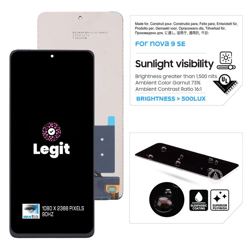 Display para sa HUAWEI NOVA 9 SE LCD Touch Screen Digitizer Replacement RMX2190