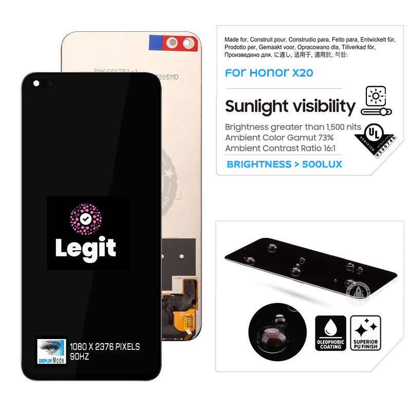 Display para sa Huawei Honor X20 SE LCD Touch Screen Digitizer Replacement NTN-AN20 X20SE