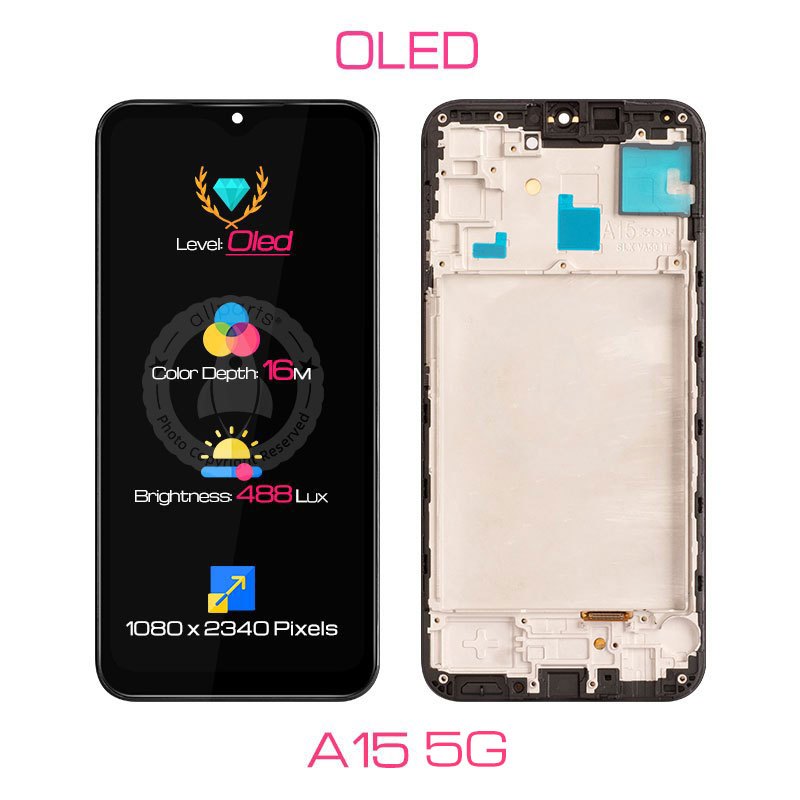 Display para sa Galaxy A15 4G 5G LCD Touch Screen Digitizer Pagpapalit Sa frame A155 A156B
