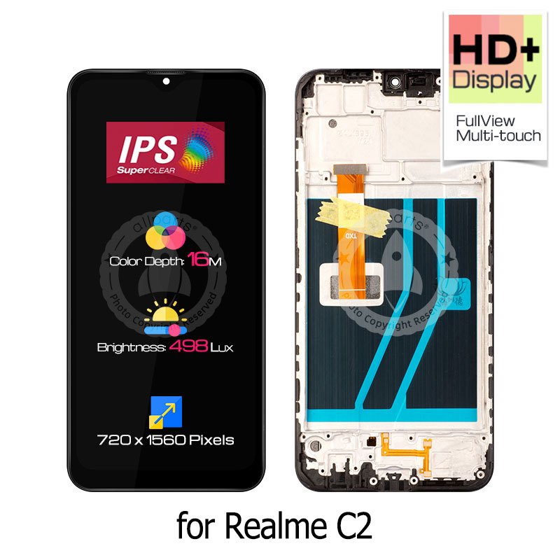 Display Para sa OPPO Realme C2 LCD Touch Screen Digitizer Replacement with Frame