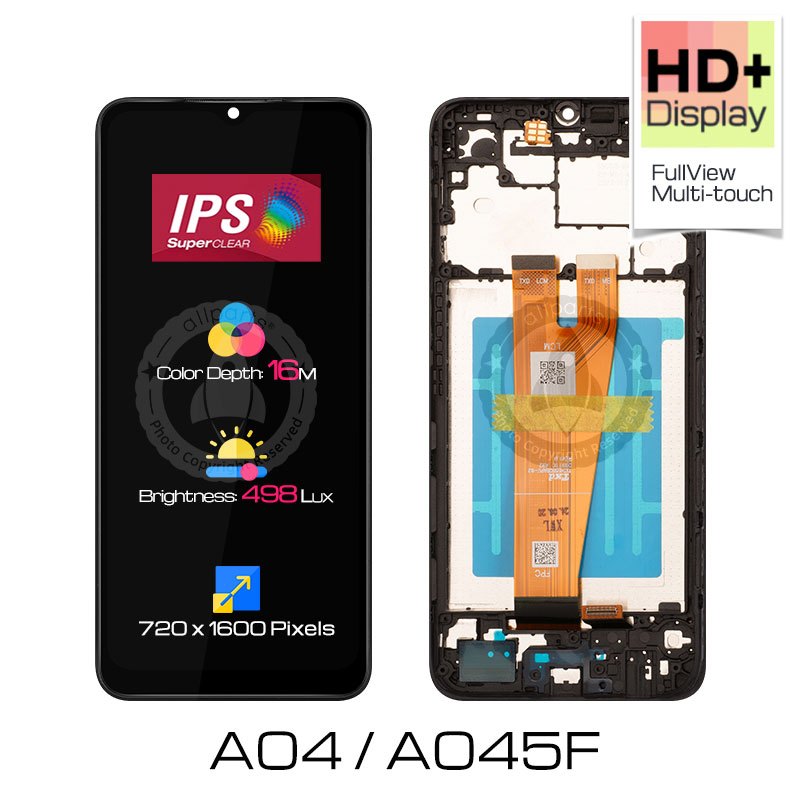Display para sa Galaxy A04 LCD Touch Screen Digitizer Replacement With Frame A045F A045M