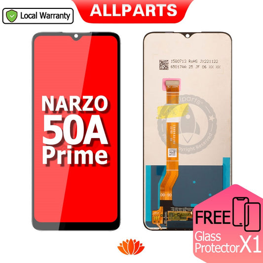 Allparts Display for Realme Narzo 50A Prime LCD Touch Screen Digitizer Replacement