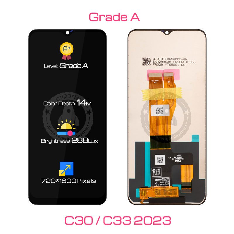 Allparts Display For Oppo Realme C30 C33 C30f Lcd Touch Screen Digitizer Replacement Rmx3581