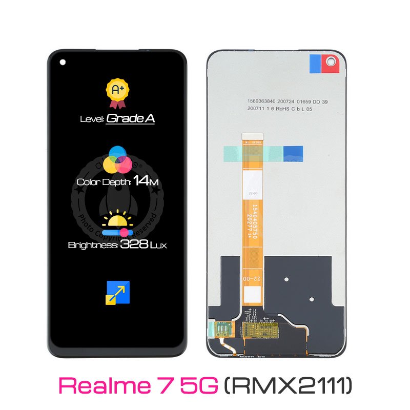 Display for Realme 7 4G 5G LCD Touch Screen Digitizer Replacement RMX2151